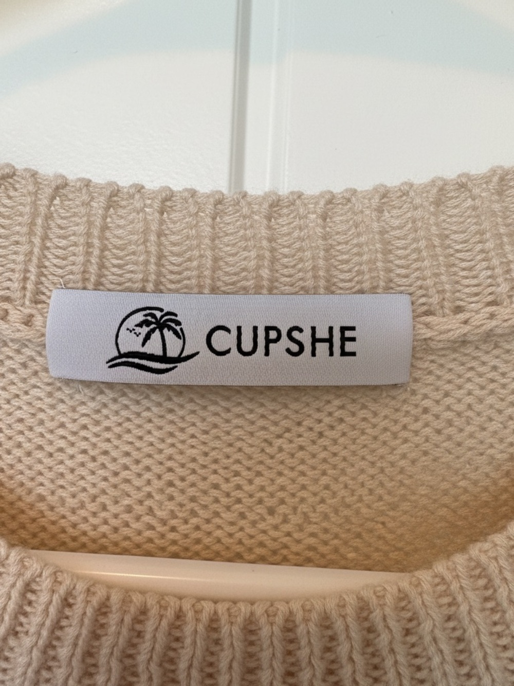 Cupshe Neutral Knit Swim Cover Dress in Beige - Picture 4 of 5